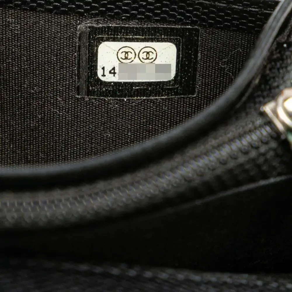 CHANEL Authentic Black Leather Wallet